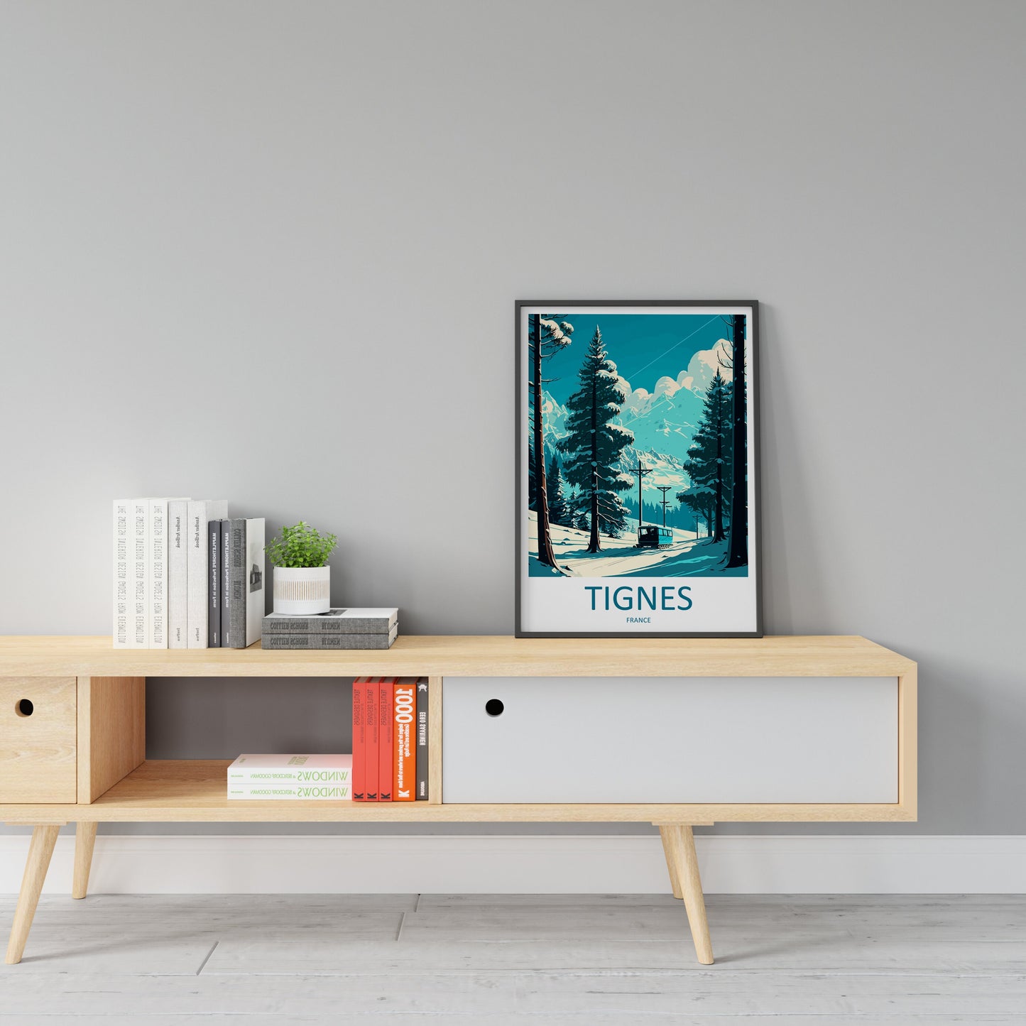 Tignes Travel Print Wall Art Tignes Wall Hanging Home Décor Tignes Gift Art Lovers Ski Art Lover Gift Tignes Print Skiing Tignes Ski Art