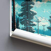 Tignes Travel Print Wall Art Tignes Wall Hanging Home Décor Tignes Gift Art Lovers Ski Art Lover Gift Tignes Print Skiing Tignes Ski Art