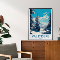 Val d'isere Travel Print Wall Art Val d'isere Wall Hanging Home Décor Val d'isere Gift Art Lovers Ski Art Lover Gift Val d'isere Print Ski