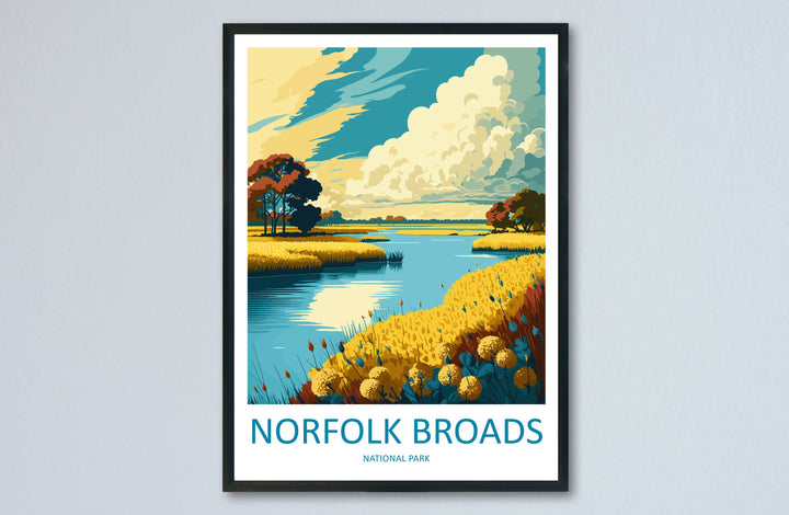 Norfolk Broads Travel Print Wall Art Norfolk Broads Wall Hanging Home Decoration National Park Gift Art Lovers Wall Art Print Norfolk Broads