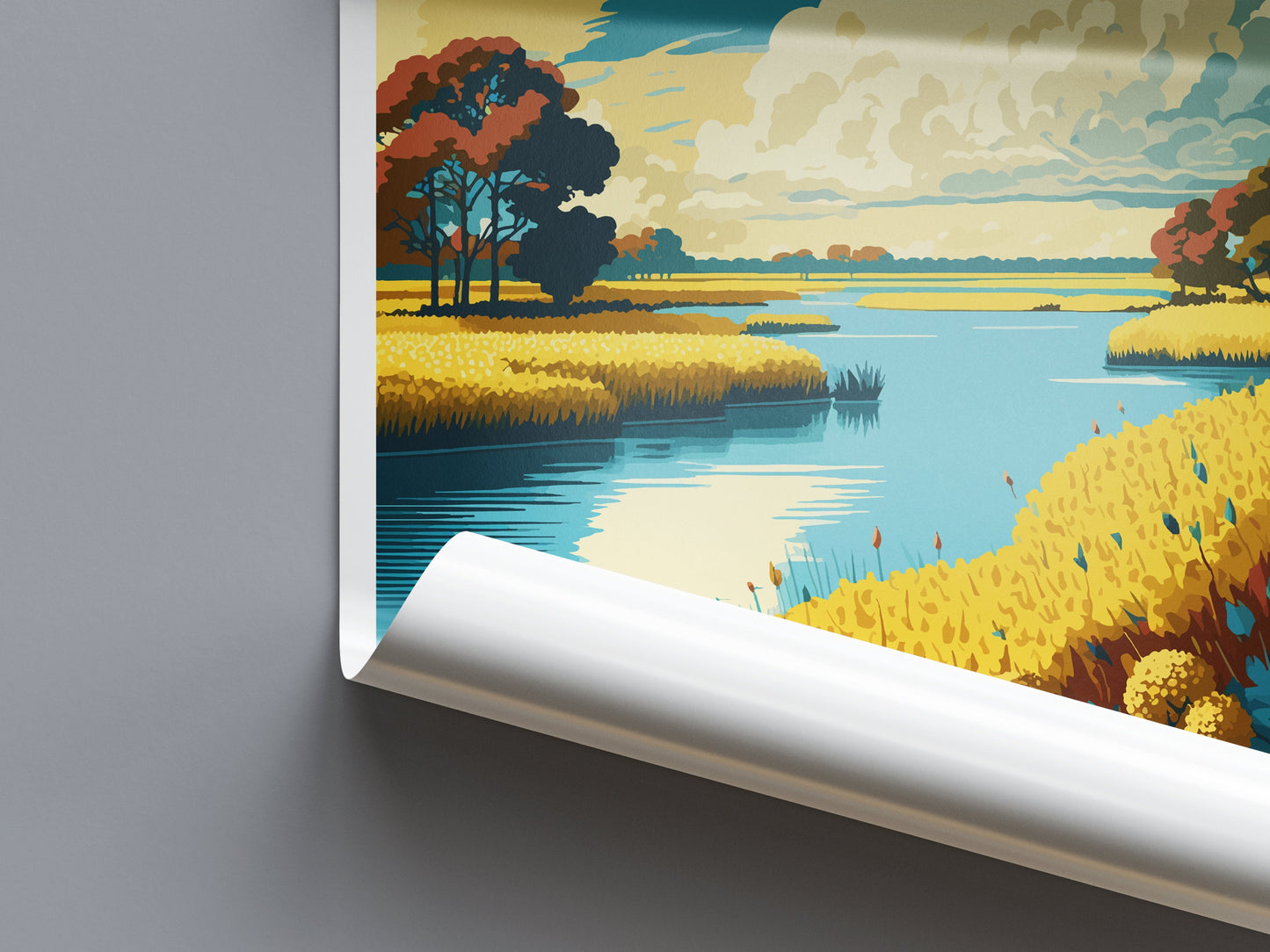 Norfolk Broads Travel Print Wall Art Norfolk Broads Wall Hanging Home Decoration National Park Gift Art Lovers Wall Art Print Norfolk Broads