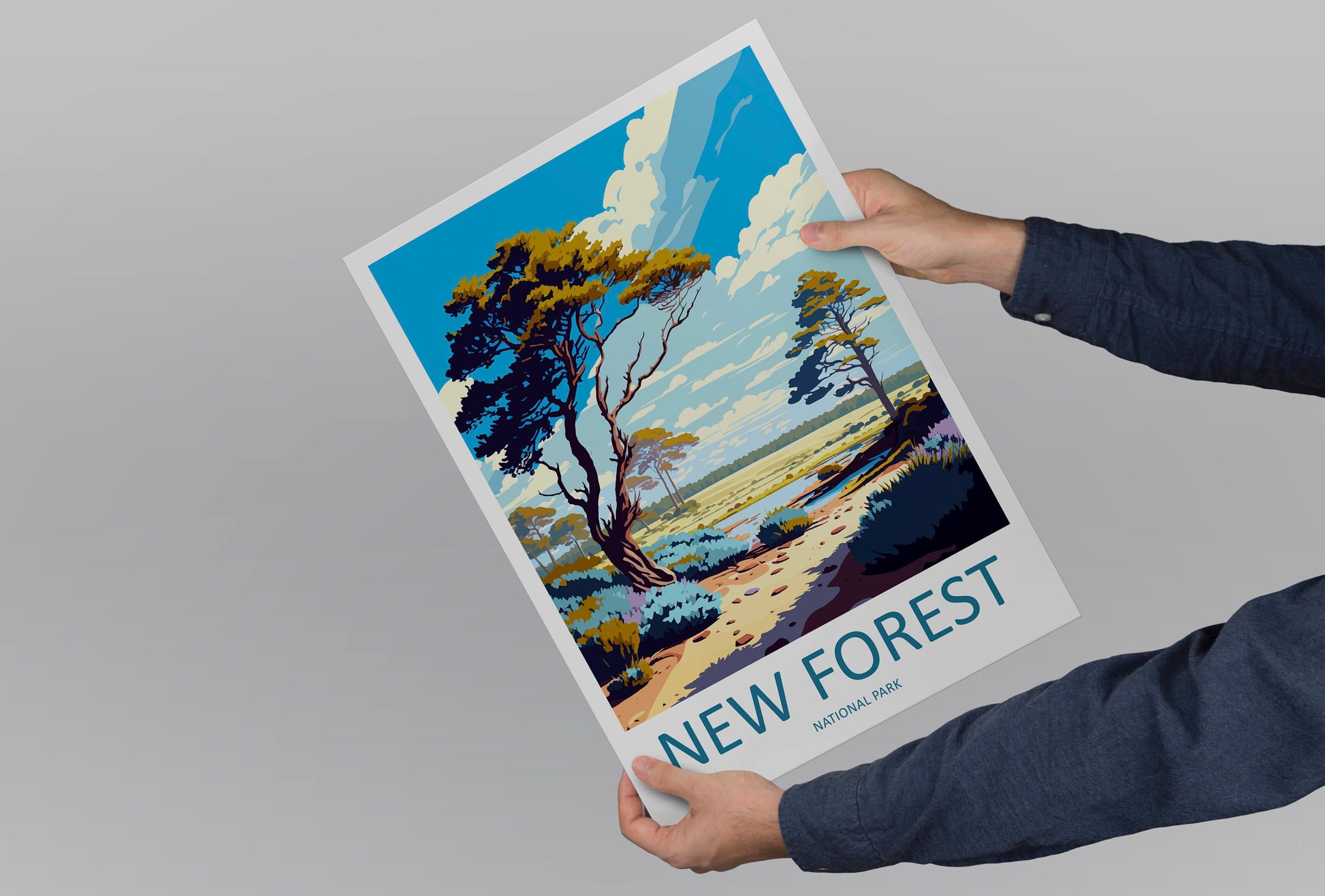 New Forest Travel Print Wall Art New Forest Wall Hanging Home Decor National Park Gift New Forest Lovers Wall Art Print New Forest National