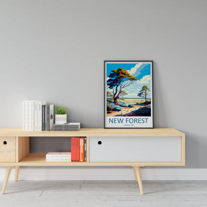 New Forest Travel Print Wall Art New Forest Wall Hanging Home Decor National Park Gift New Forest Lovers Wall Art Print New Forest National