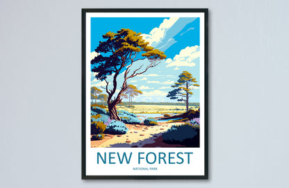 New Forest Travel Print Wall Art New Forest Wall Hanging Home Decor National Park Gift New Forest Lovers Wall Art Print New Forest National