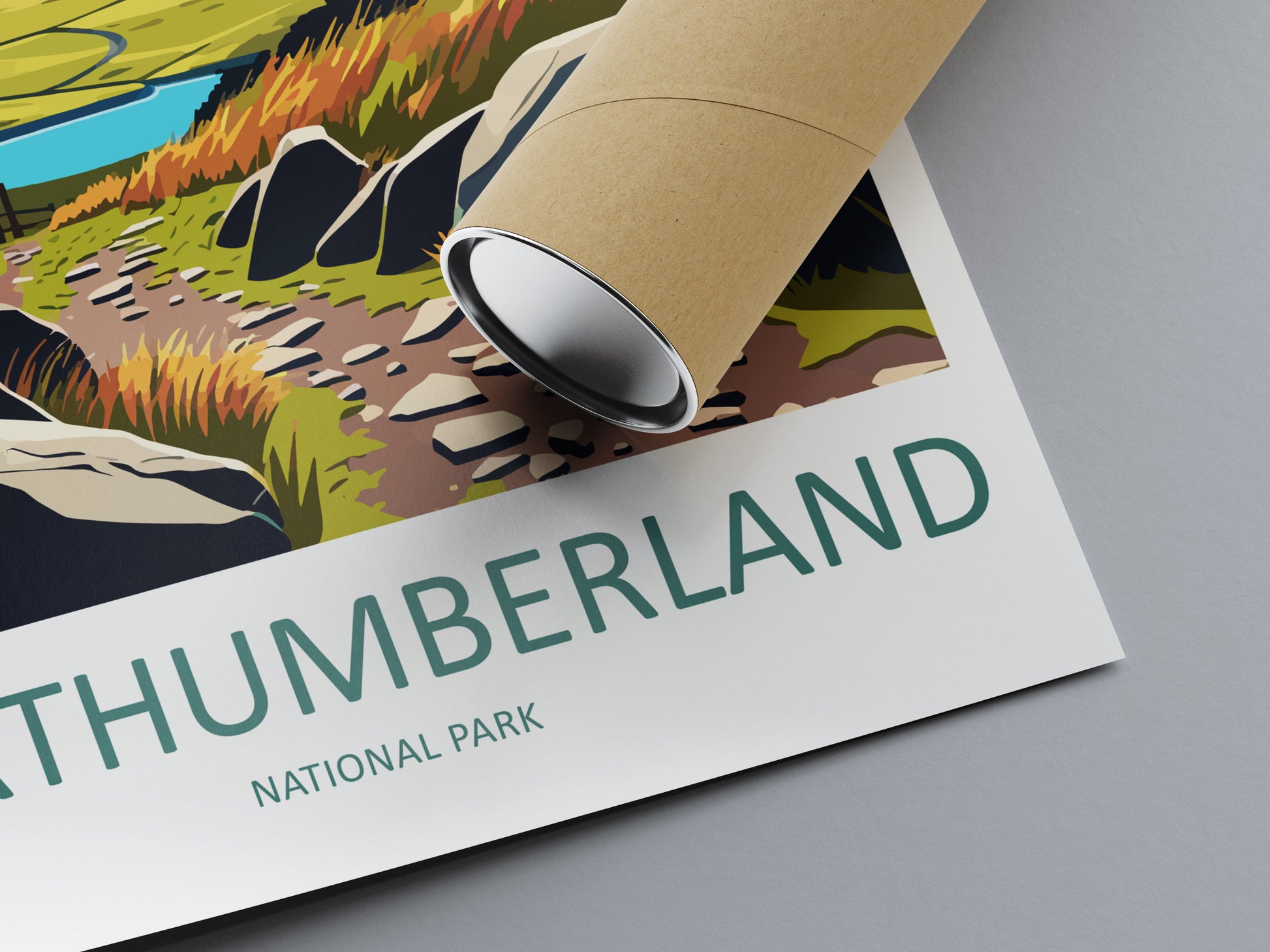 Northumberland Travel Print Wall Art Northumberland Wall Hanging Home Decor National Park Gift Northumberland Lovers National Park Wall Art