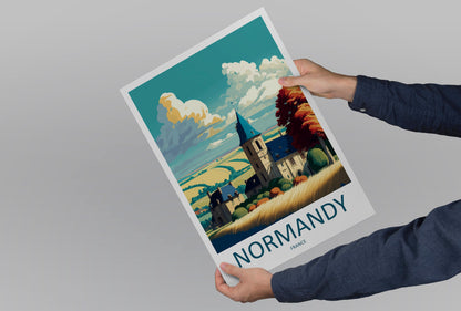 Normandy Travel Print Wall Art Normandy Wall Hanging Home Décor Normandy Gift Art Lovers France Art Lover Gift Normandy Print France Artwork