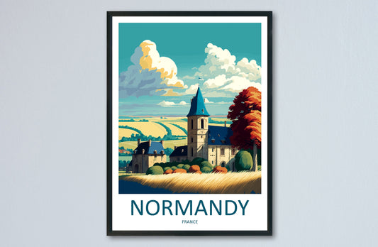 Normandy Travel Print Wall Art Normandy Wall Hanging Home Décor Normandy Gift Art Lovers France Art Lover Gift Normandy Print France Artwork