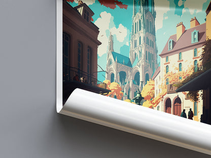 Rouen Travel Print Wall Art Rouen Wall Hanging Home Décor Rouen Gift Art Lovers France Art Lover Gift Rouen Print France Artwork Rouen Gift