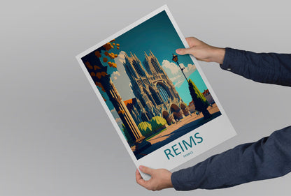 Reims Travel Print Wall Art Reims Wall Hanging Home Décor Reims Gift Art Lovers France Art Lover Gift Reims Print France Artwork Reims Gift