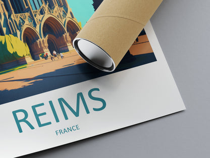 Reims Travel Print Wall Art Reims Wall Hanging Home Décor Reims Gift Art Lovers France Art Lover Gift Reims Print France Artwork Reims Gift
