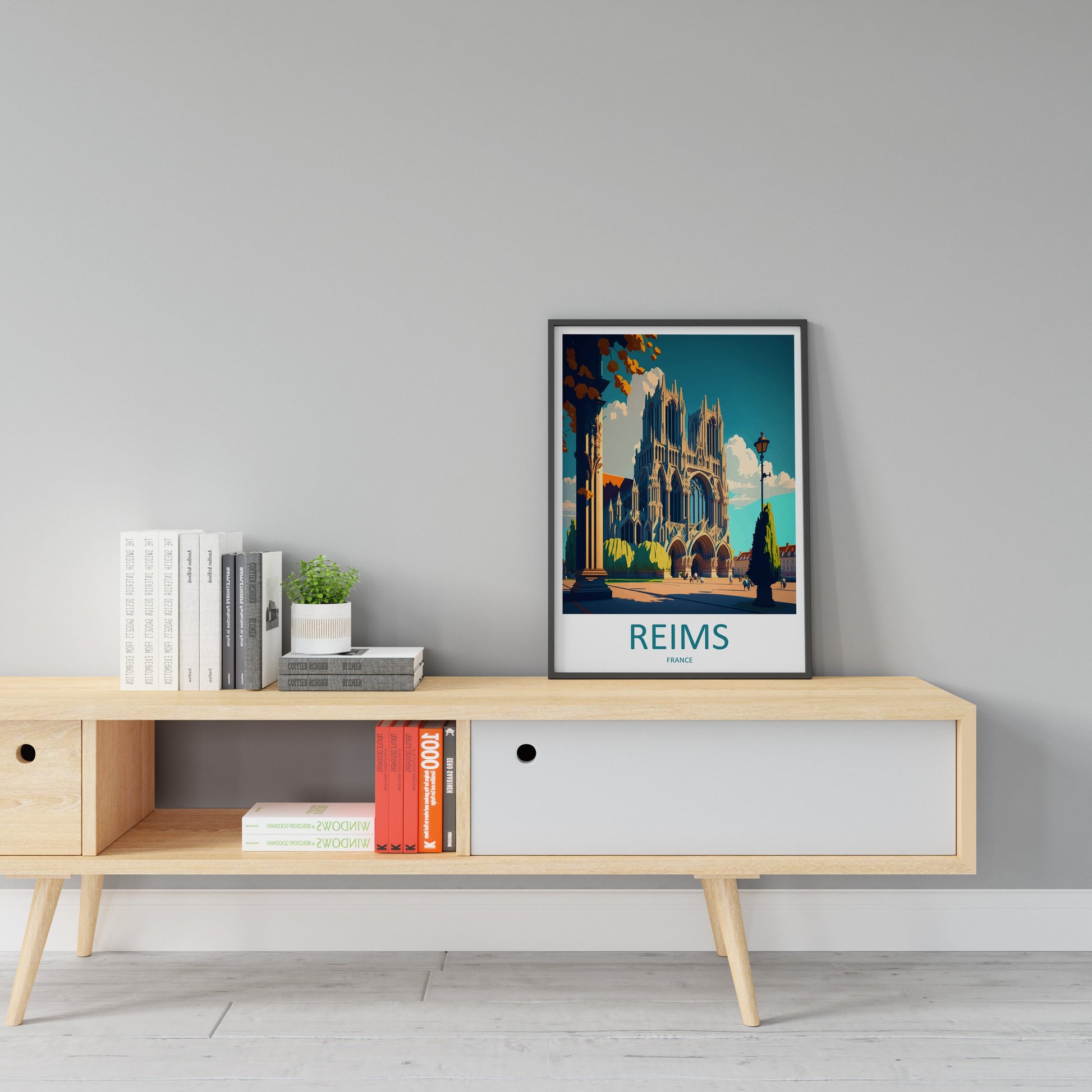 Reims Travel Print Wall Art Reims Wall Hanging Home Décor Reims Gift Art Lovers France Art Lover Gift Reims Print France Artwork Reims Gift