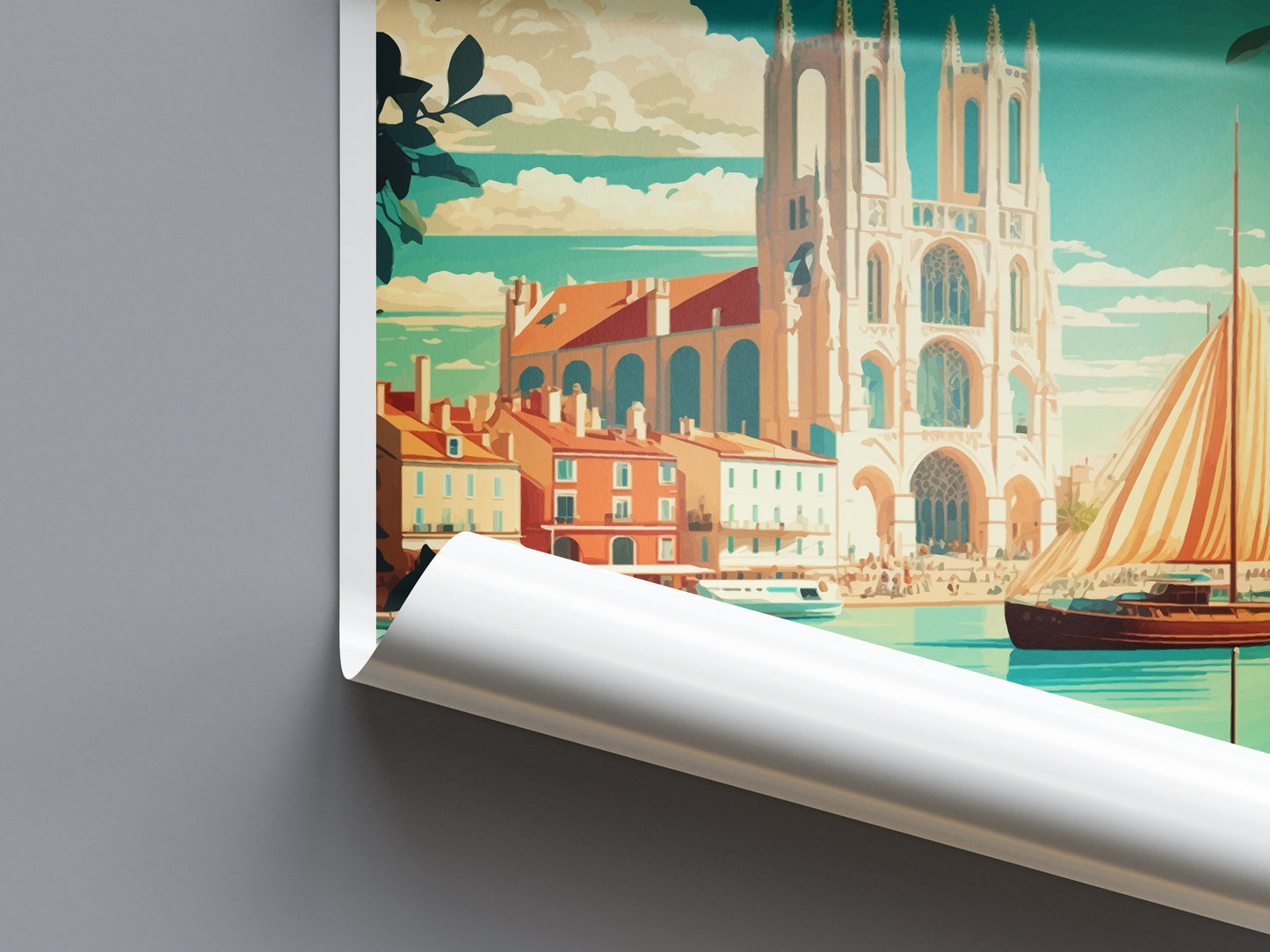 La Rochelle Travel Print Wall Art La Rochelle Wall Hanging Home Décor La Rochelle Gift Art Lovers France Art Lover Gift La Rochelle Print