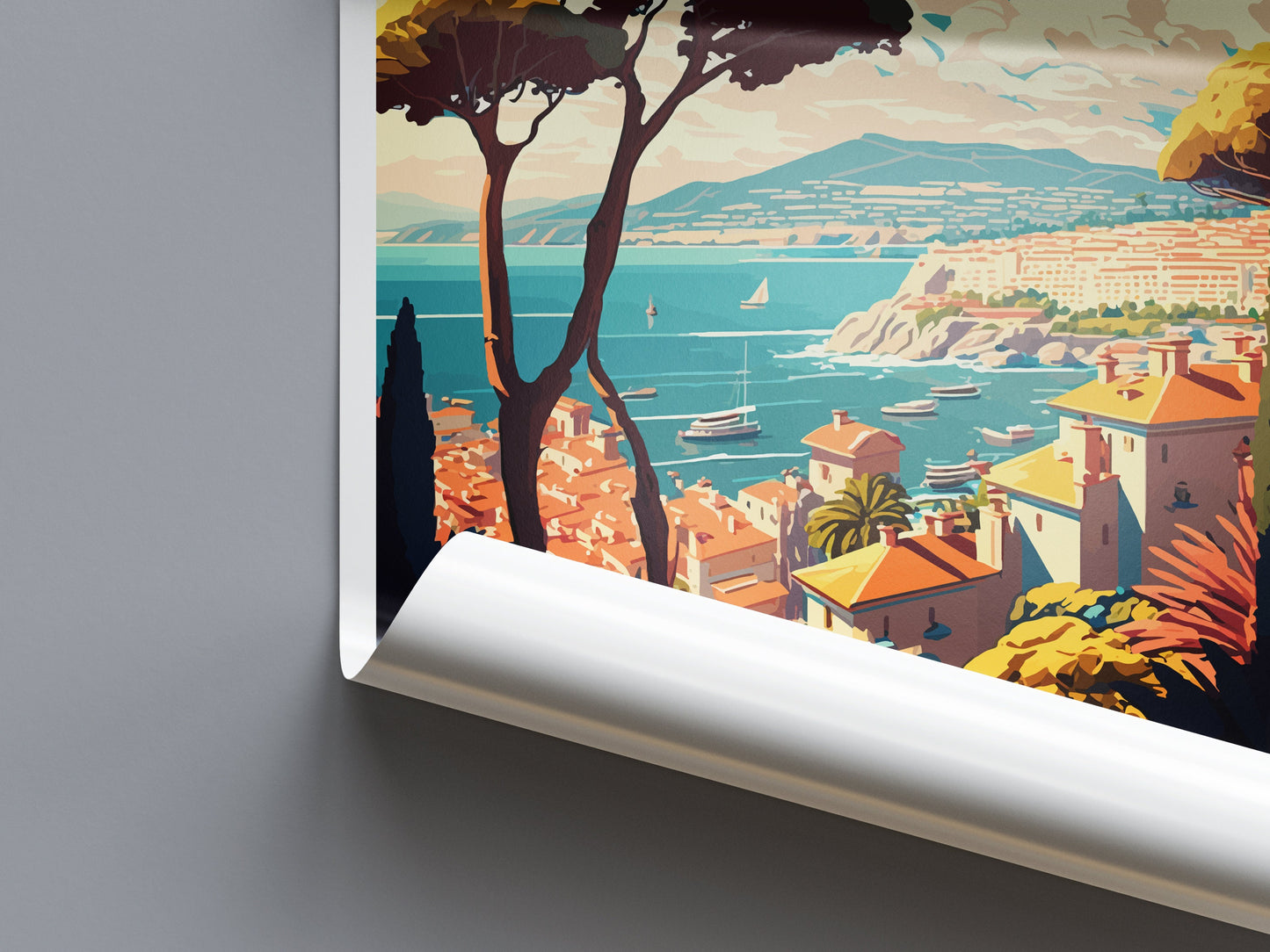 Antibes Travel Print Wall Art Antibes Wall Hanging Home Décor Antibes Gift Art Lovers France Art Lover Gift Antibes Print France Artwork