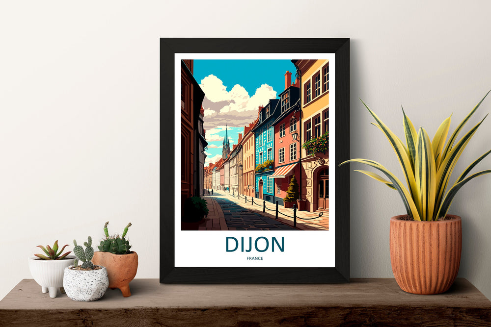 Dijon Travel Print Wall Art Dijon Wall Hanging Home Décor Dijon Gift Art Lovers France Art Lover Gift Dijon Print France Artwork Gift