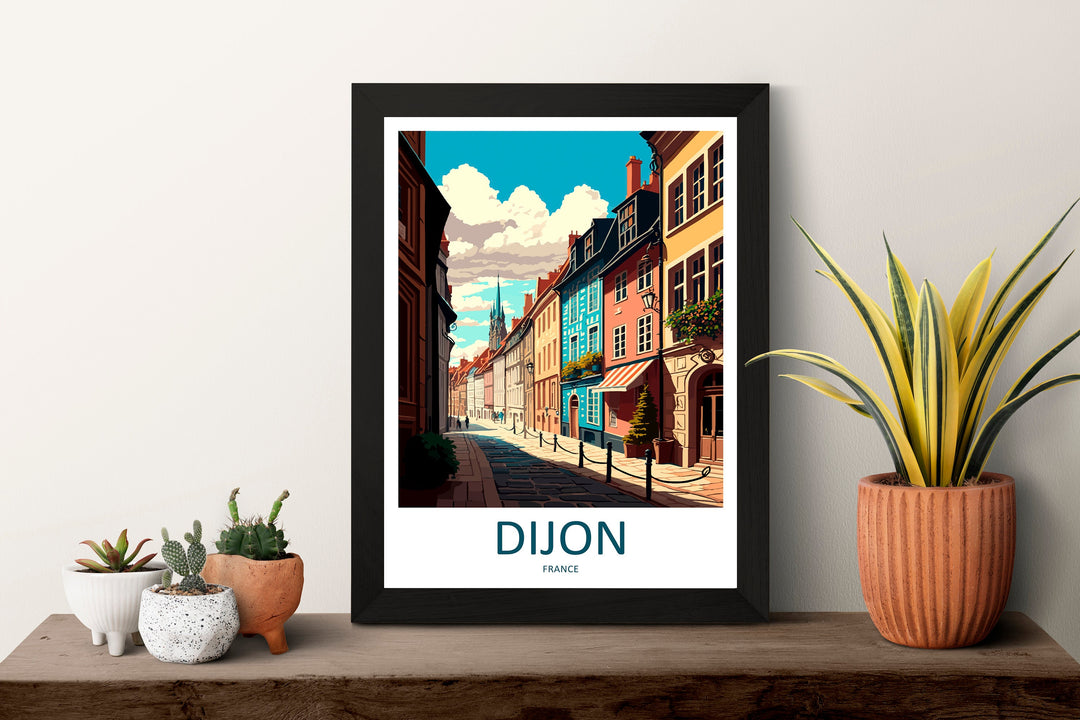 Dijon Travel Print Wall Art Dijon Wall Hanging Home Décor Dijon Gift Art Lovers France Art Lover Gift Dijon Print France Artwork Gift