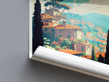 Grasse Travel Print Wall Art Grasse Wall Hanging Home Décor Grasse Gift Art Lovers France Art Lover Gift Grasse Print France Artwork Gift