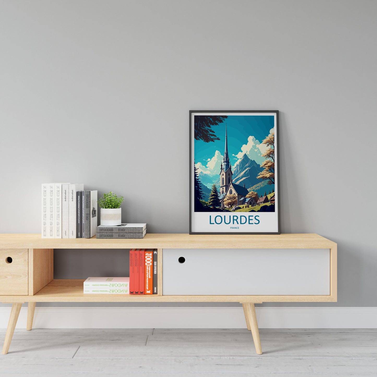 Lourdes Travel Print Wall Art Lourdes Wall Hanging Home Décor Lourdes Gift Art Lovers France Art Lover Gift Lourdes Print France Artwork