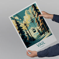 Vail Ski Resort Travel Print Wall Art Vail Ski Resort Wall Hanging Home Décor Vail Gift Art Lovers Ski Art Lover Gift Vail Print Skiing