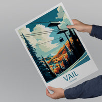 Vail Ski Resort Travel Print Wall Art Vail Ski Resort Wall Hanging Home Décor Vail Gift Art Lovers Ski Art Lover Gift Vail Print Skiing