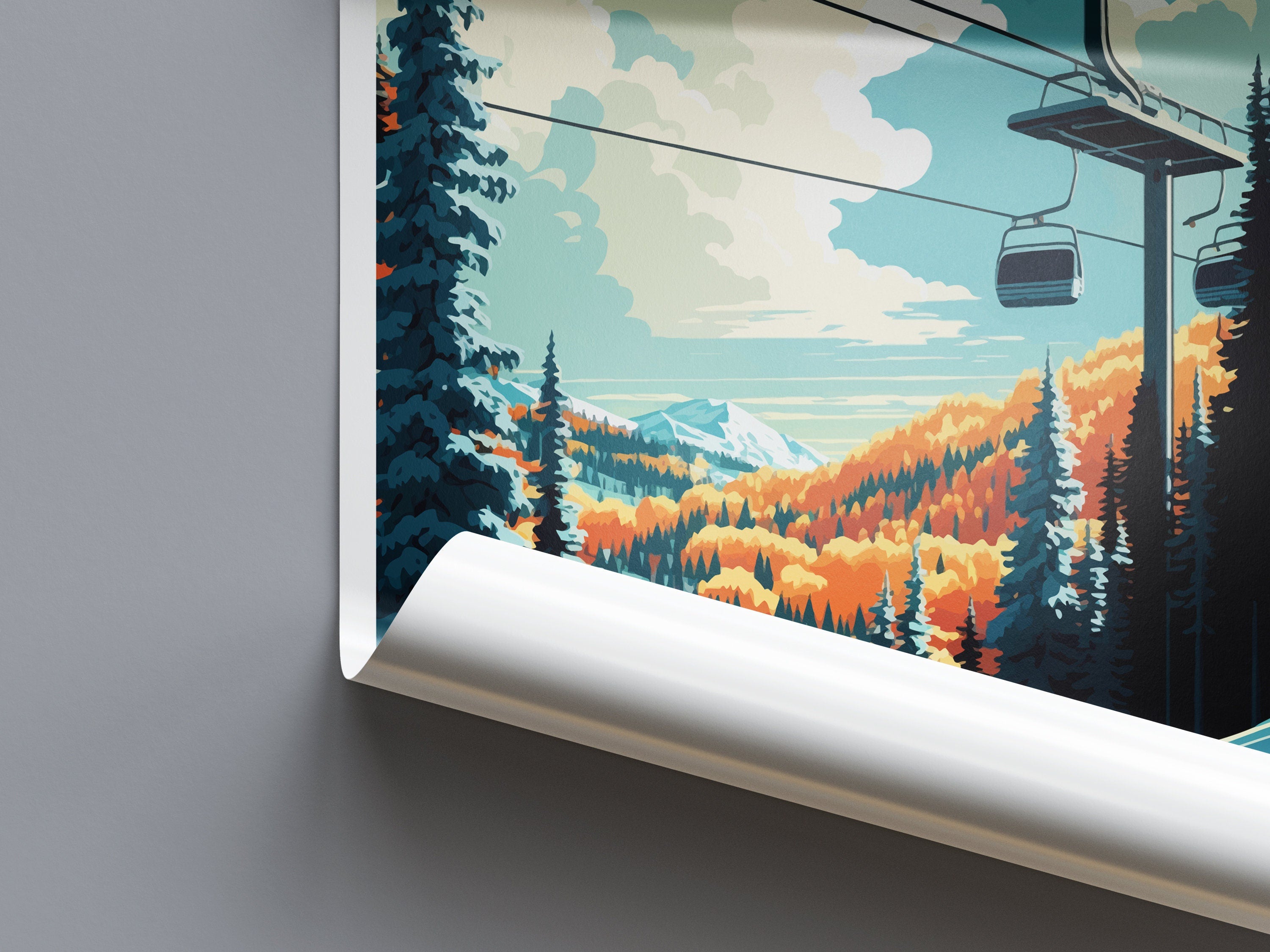 Vail Ski Resort Travel Print Wall Art Vail Ski Resort Wall Hanging Home Décor Vail Gift Art Lovers Ski Art Lover Gift Vail Print Skiing