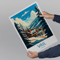 Vail Ski Resort Travel Print Wall Art Vail Ski Resort Wall Hanging Home Décor Vail Gift Art Lovers Ski Art Lover Gift Vail Print Skiing