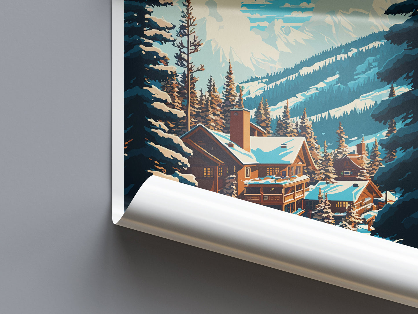 Vail Ski Resort Travel Print Wall Art Vail Ski Resort Wall Hanging Home Décor Vail Gift Art Lovers Ski Art Lover Gift Vail Print Skiing