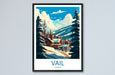 Vail Ski Resort Travel Print Wall Art Vail Ski Resort Wall Hanging Home Décor Vail Gift Art Lovers Ski Art Lover Gift Vail Print Skiing