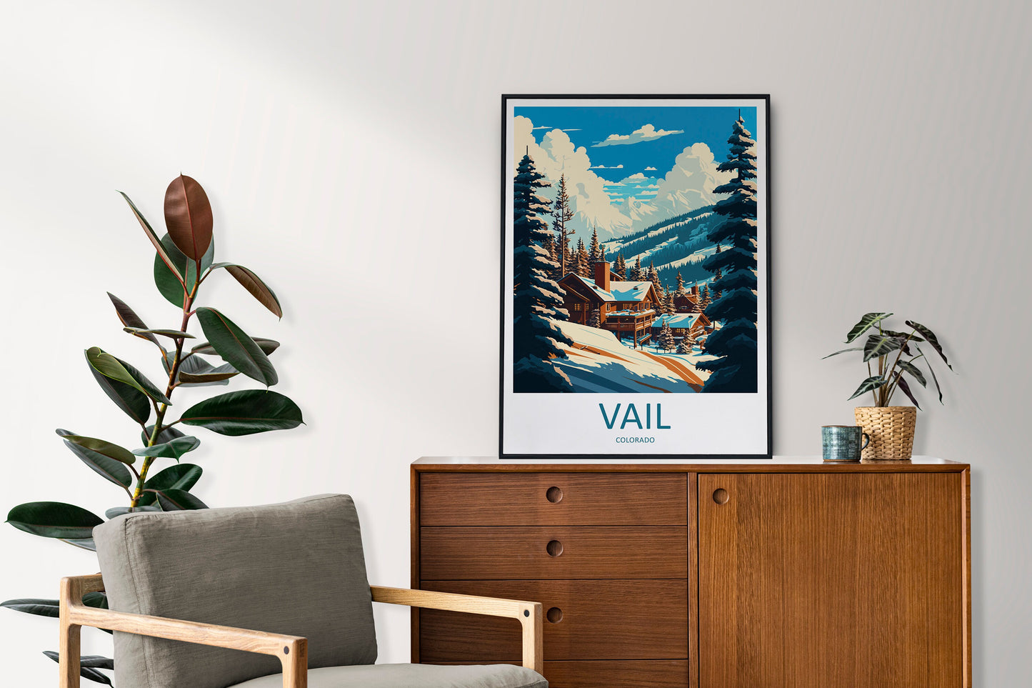 Vail Ski Resort Travel Print Wall Art Vail Ski Resort Wall Hanging Home Décor Vail Gift Art Lovers Ski Art Lover Gift Vail Print Skiing