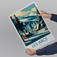 Les Arcs Travel Print Wall Art Les Arcs Wall Hanging Home Décor Les Arcs Gift Art Lovers Ski Art Lover Gift Les Arcs Print Skiing Poster