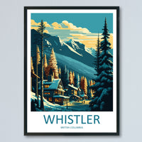 Whistler Travel Print Wall Art Whistler Wall Hanging Home Décor Whistler Gift Art Lovers Ski Art Lover Gift Whistler Print Skiing Whistler