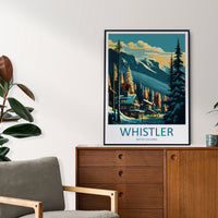 Whistler Travel Print Wall Art Whistler Wall Hanging Home Décor Whistler Gift Art Lovers Ski Art Lover Gift Whistler Print Skiing Whistler