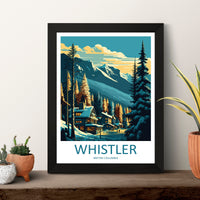 Whistler Travel Print Wall Art Whistler Wall Hanging Home Décor Whistler Gift Art Lovers Ski Art Lover Gift Whistler Print Skiing Whistler