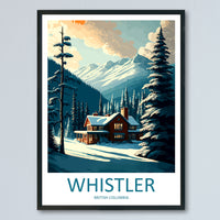 Whistler Travel Print Wall Art Whistler Wall Hanging Home Décor Whistler Gift Art Lovers Ski Art Lover Gift Whistler Print Skiing Whistler