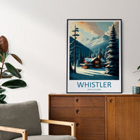Whistler Travel Print Wall Art Whistler Wall Hanging Home Décor Whistler Gift Art Lovers Ski Art Lover Gift Whistler Print Skiing Whistler