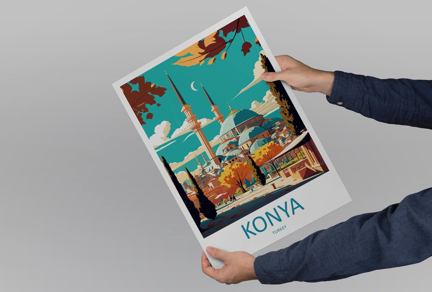 Konya Travel Print Wall Art Konya Wall Hanging Home Decoration Konya Gift Art Lovers Wall Art Print Art Konya Wall Print Turkey Travel Print