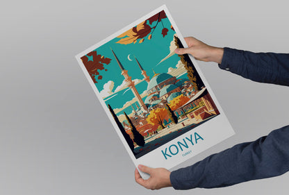Konya Travel Print Wall Art Konya Wall Hanging Home Decoration Konya Gift Art Lovers Wall Art Print Art Konya Wall Print Turkey Travel Print
