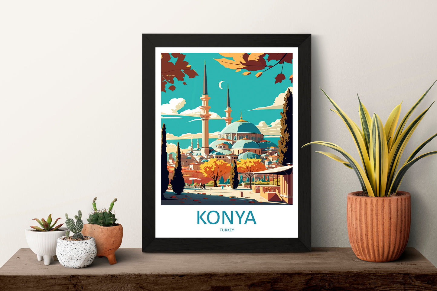 Konya Travel Print Wall Art Konya Wall Hanging Home Decoration Konya Gift Art Lovers Wall Art Print Art Konya Wall Print Turkey Travel Print
