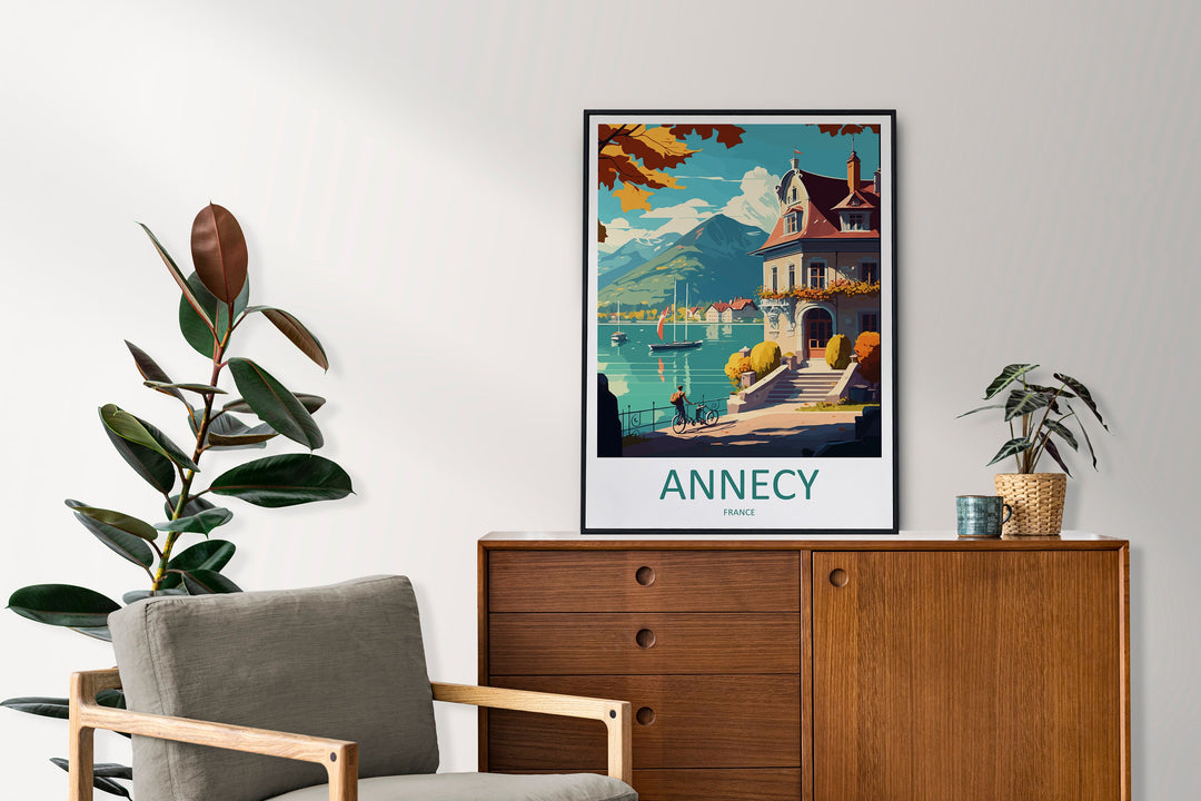 Annecy Travel Print Wall Art Annecy Wall Hanging Home Decoration Annecy Gift Art Lovers Wall Art Print Art Annecy Wall Hanging Poster Annecy