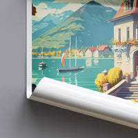 Annecy Travel Print Wall Art Annecy Wall Hanging Home Decoration Annecy Gift Art Lovers Wall Art Print Art Annecy Wall Hanging Poster Annecy