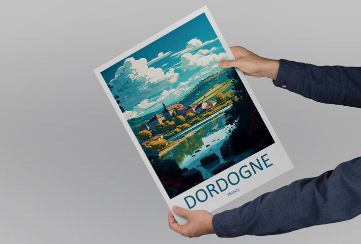 Dordogne Travel Print Wall Art Dordogne Wall Hanging Home Decoration Dordogne Gift Art Lovers Wall Art Print Art Dordogne Wall Hanging Art