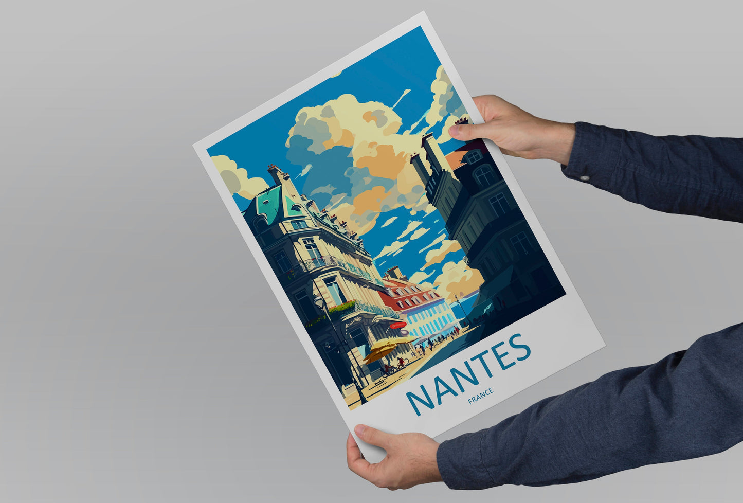 Nantes Travel Print Wall Art Nantes Wall Hanging Home Decoration Nantes Gift Art Lovers Wall Art Print Art Nantes Wall Hanging Art Poster