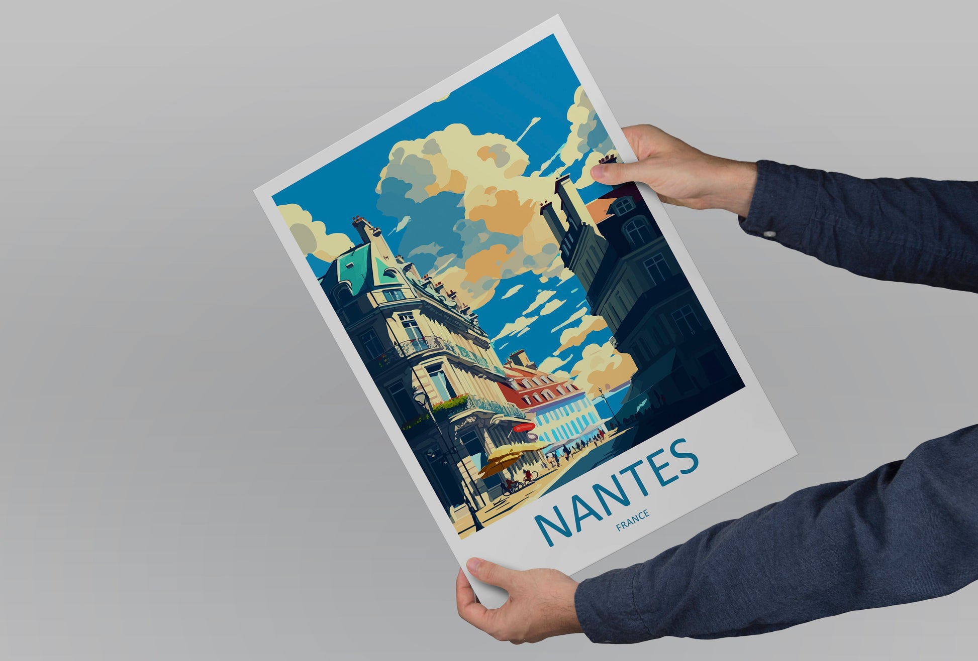Nantes Travel Print Wall Art Nantes Wall Hanging Home Decoration Nantes Gift Art Lovers Wall Art Print Art Nantes Wall Hanging Art Poster