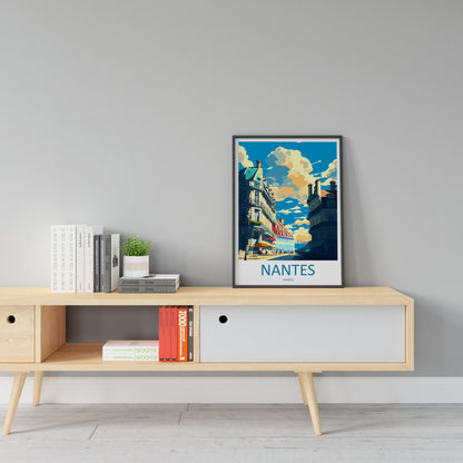 Nantes Travel Print Wall Art Nantes Wall Hanging Home Decoration Nantes Gift Art Lovers Wall Art Print Art Nantes Wall Hanging Art Poster