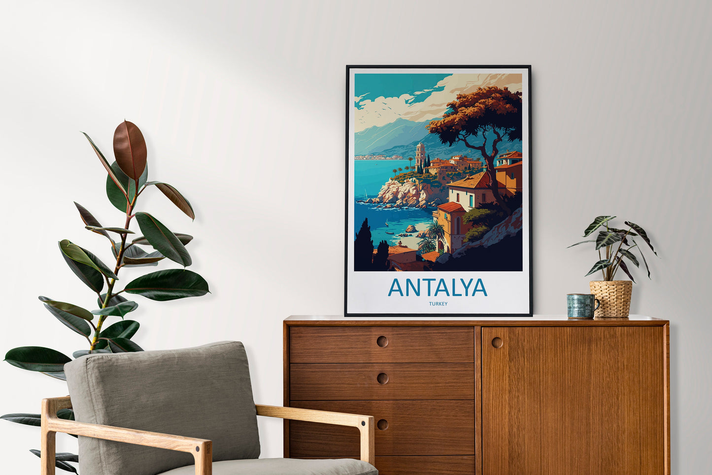 Antalya Travel Print Wall Art Antalya Wall Hanging Home Decoration Antalya Gift Art Lovers Wall Art Print Art Antalya Wall Print Turkey Art