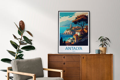 Antalya Travel Print Wall Art Antalya Wall Hanging Home Decoration Antalya Gift Art Lovers Wall Art Print Art Antalya Wall Print Turkey Art