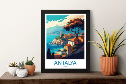 Antalya Travel Print Wall Art Antalya Wall Hanging Home Decoration Antalya Gift Art Lovers Wall Art Print Art Antalya Wall Print Turkey Art