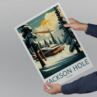 Jackson Hole Travel Print Wall Art Jackson Hole Wall Hanging Home Décor Jackson Hole Gift Art Lovers Ski Art Lover Gift Jackson Hole Print