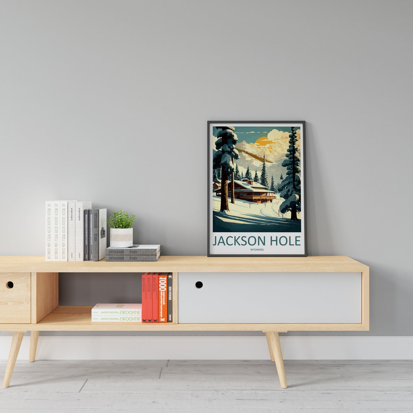 Jackson Hole Travel Print Wall Art Jackson Hole Wall Hanging Home Décor Jackson Hole Gift Art Lovers Ski Art Lover Gift Jackson Hole Print