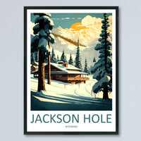 Jackson Hole Travel Print Wall Art Jackson Hole Wall Hanging Home Décor Jackson Hole Gift Art Lovers Ski Art Lover Gift Jackson Hole Print