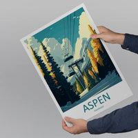 Aspen Travel Print Wall Art Aspen Wall Hanging Home Décor Aspen Gift Art Lovers Ski Art Lover Gift Aspen Print Skiing Aspen Ski Art Poster
